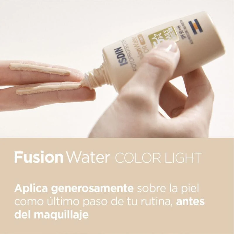 Isdin Fotoprotector Fusion Water Color Spf50 50Ml - Protector Solar Facial Con Color - Imagen 3
