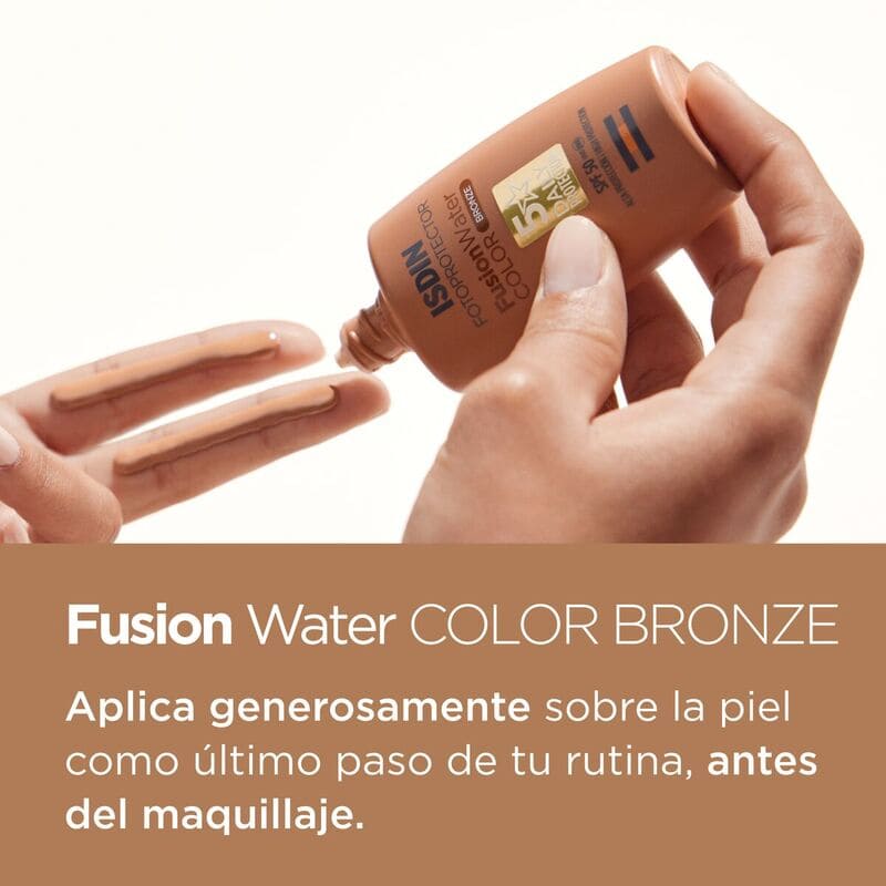 Isdin Fotoprotector Fusion Water Color Spf50 50Ml - Protector Solar Facial Con Color - Imagen 8